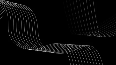 Abstract minimalist background with flowing curved lines forming ribbon-lik.. Stock Footage 337005624