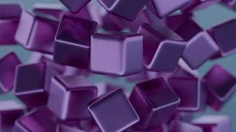 Abstract, minimalist blockchain data blocks with subtle shading. Illustrazione stock