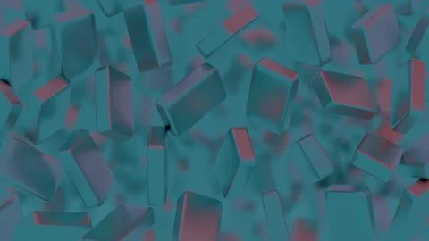 Abstract, minimalist blockchain data blocks with subtle shading. イラスト素材