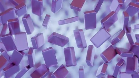 Abstract, minimalist blockchain data blocks with subtle shading. Illustrazione stock