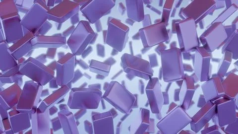 Abstract, minimalist blockchain data blocks with subtle shading. Illustrazione stock