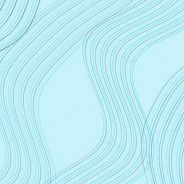 Abstract Minimalist Blue Background with Fluid Wavy Lines and Organic Flowing Illustrazione stock