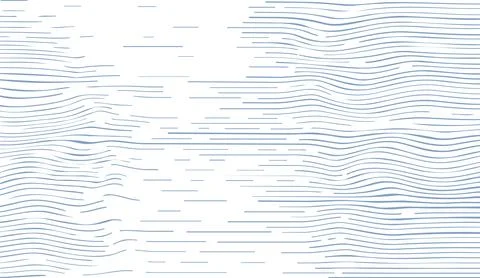 Abstract minimalist blue line wave background design for digital art and modern Stock Illustration