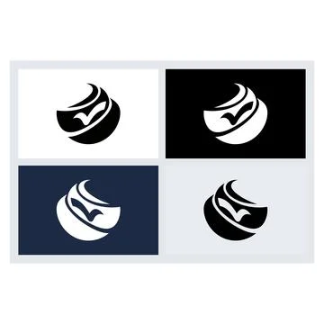 Abstract Minimalist Check Mark Logo Icon Set イラスト素材