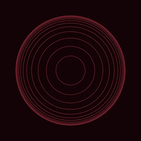 Abstract Minimalist Circular Concentric Rings Background Overlay Loop Stock Footage 342523355