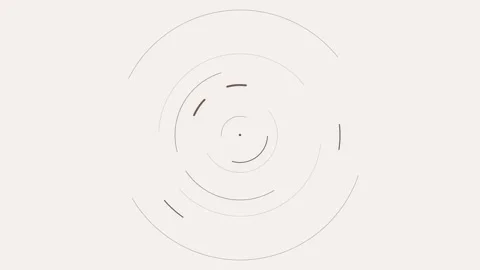 Abstract minimalist composition of concentric circular line segments design Stock Footage 335145815