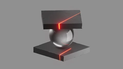 Abstract minimalist composition of geometric objects. Stock Footage 317982622