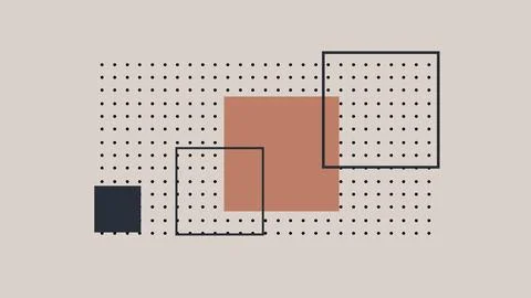 Abstract Minimalist Composition with Squares Stock Illustration