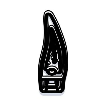 Abstract minimalist curved shape modern art icon Illustrazione stock