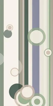 Abstract minimalist design featuring overlapping circles and vertical strip.. Illustrazione stock