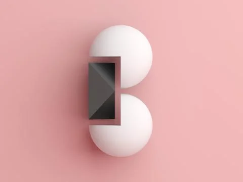 Abstract minimalist geometric object 스톡 일러스트