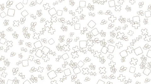 Abstract minimalist geometric pattern with subtle animated dotted lines on .. Stock Footage 335943037