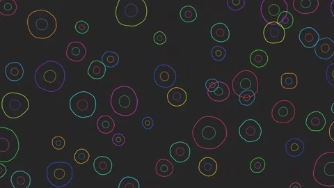 Abstract Minimalist Hand-Drawn Animated Circles Background Stock Footage 334005730