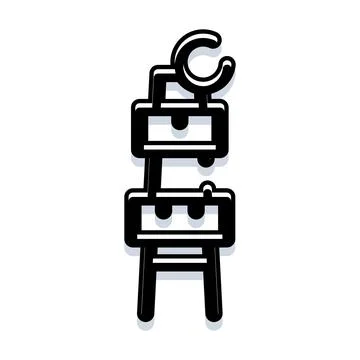 Abstract minimalist industrial icon stack symbol Stock Illustration