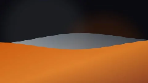 Abstract minimalist landscape featuring vibrant orange and dark grey shapes Video stock 338310308