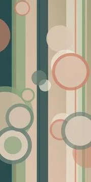 Abstract minimalist layout of overlapping geometric circles and vertical ba.. Stock Illustration