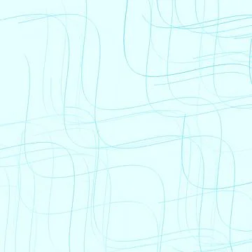 Abstract Minimalist Light Blue Background with Delicate Teal Curved Lines Stock Illustration