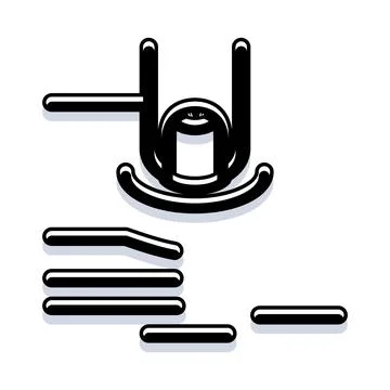 Abstract minimalist line drawing of an icon Stock Illustration