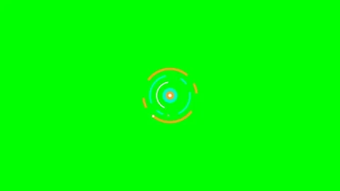 Abstract minimalist loading animation icon on a vibrant green screen backgrou Stock Footage 340266863