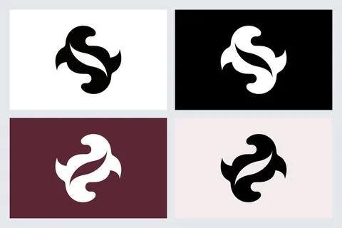 Abstract Minimalist Logo Design Set Illustrazione stock
