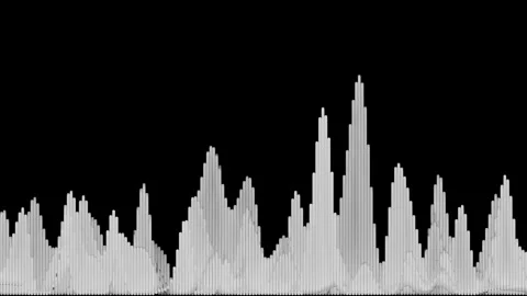 Abstract Minimalist Monochrome 3D Loop Animation with White Waveform Stock Footage 314170036