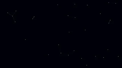 Abstract Minimalist Network Nodes and Lines on Black Background Vídeo Stock 340341219