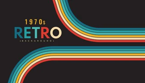 Abstract minimalist retro background with rounded stripe elements. Retro wa.. Stock Illustration