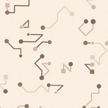 Abstract Minimalist Tech Connectivity Background with Circuit Board Pattern in Stock Illustration