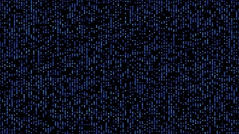 Abstract minimalist technology background blue dots random motion. Information Stock Footage 320678688