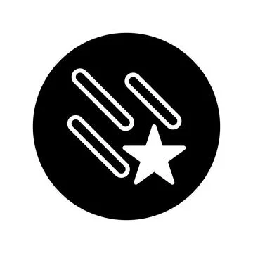 Abstract minimalist vector design showcasing shooting stars within a circul.. 库存插图