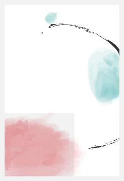 Abstract minimalist vector poster set. Collection of hand painted illustration Stock Illustration