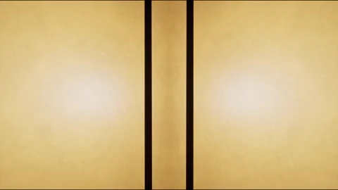Abstract minimalist warped grid animation. Yellow blocks mirrored Stock Footage 341317829