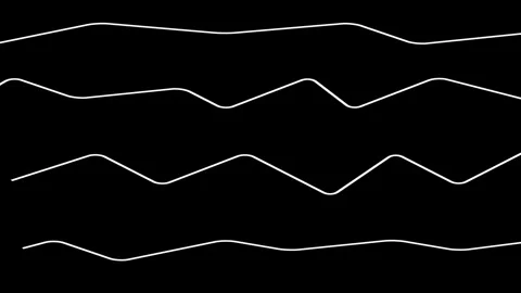 Abstract minimalist white wavy lines on a solid black background a collection 스톡 동영상 336397345