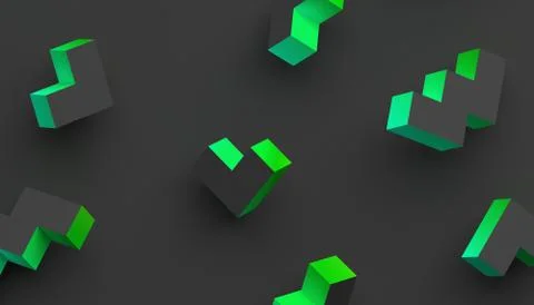 Abstract Minimalistic 3D Background. Illustrazione stock