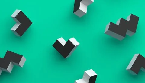 Abstract Minimalistic 3D Background. Illustrazione stock