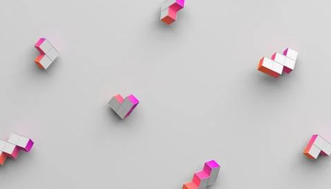 Abstract Minimalistic 3D Background. Stock Illustration