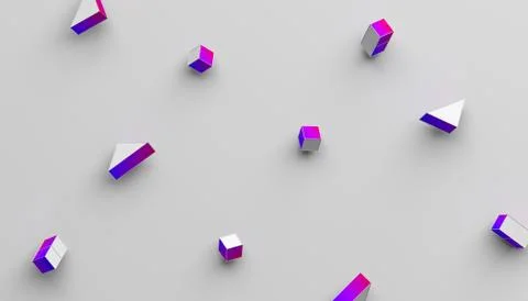 Abstract Minimalistic 3D Background. Stock-Illustration