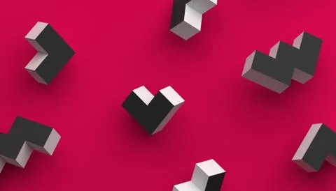 Abstract Minimalistic 3D Background. Illustrazione stock