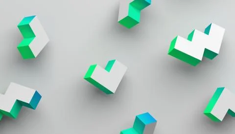 Abstract Minimalistic 3D Background. Stock Illustration