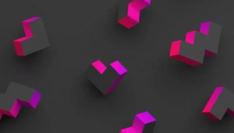 Abstract Minimalistic 3D Background. Stock Illustration