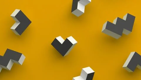 Abstract Minimalistic 3D Background. Illustrazione stock