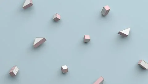 Abstract Minimalistic 3D Background. Illustrazione stock