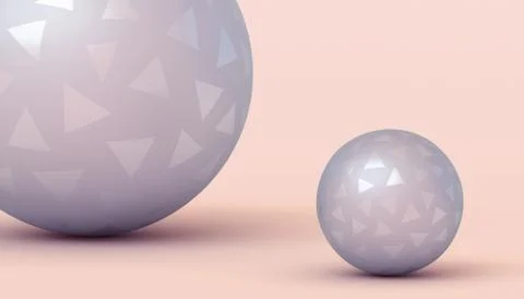 Abstract Minimalistic 3D Background Stock Illustration