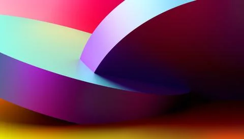 Abstract Minimalistic 3D Background Illustrazione stock