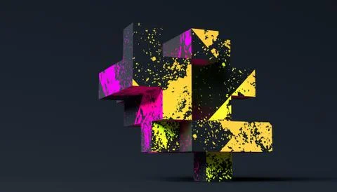 Abstract Minimalistic 3D Background Illustrazione stock