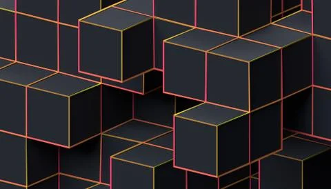 Abstract Minimalistic 3D Background Illustrazione stock