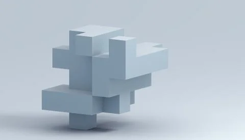 Abstract Minimalistic 3D Background Illustrazione stock