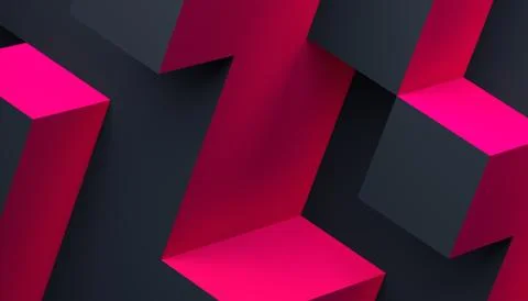 Abstract Minimalistic 3D Background Illustrazione stock