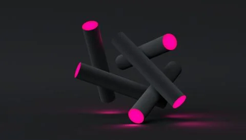 Abstract Minimalistic 3D Background Illustrazione stock