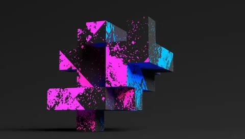 Abstract Minimalistic 3D Background Stock-Illustration